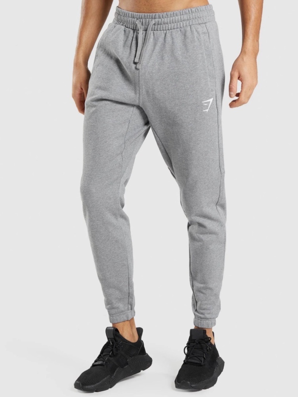 Gymshark Essential Joggers Men’s Small Gray Cotton Sweatpants Workout Gym